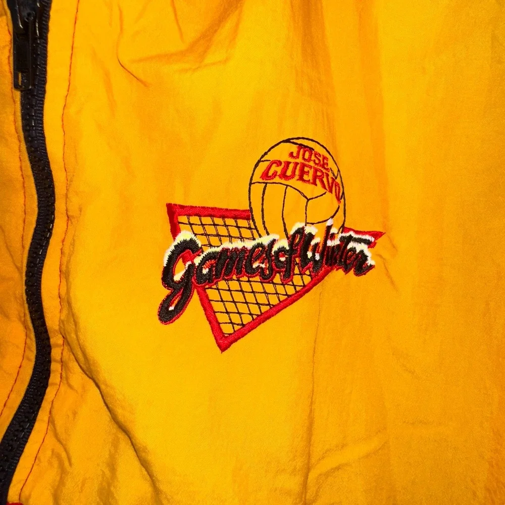 Vintage Jose Cuervo Games of Winter Windbreaker Jacket Mens Red Yellow Size XL - Picture 3 of 5